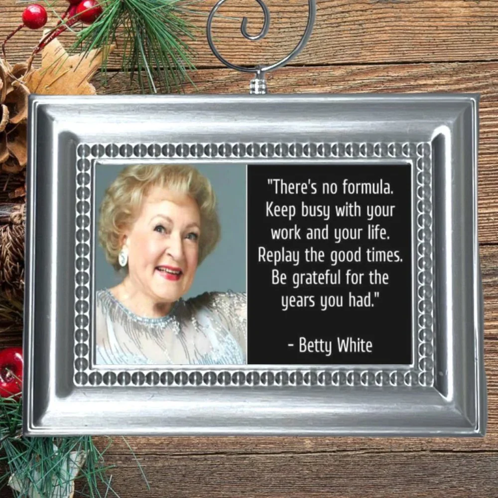 Betty White Quote Christmas Tree Ornament‎